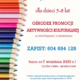 Zapisy na zajęcia plastyczne w OPAK 2020!