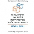 XII Rejonowy Konkurs Recytatorski - Eliminacje miejskie